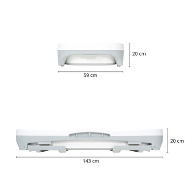 Ikodm Opvouwbare badkuip voor volwassenen, XXL, 149 x 60 x 50 cm, inklapbare mobiele badkuip met afdekking, massagerollen en mand, klapbad voor badkamer, douche en balkon, blauw